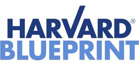 Harvard Logos HSG A logo with the words "Harvard Blueprint" in blue. The word "Harvard" is in dark blue capital letters with a check mark integrated into the letter "V." The word "Blueprint" is in light blue capital letters beneath "Harvard," suggesting precision and quality often associated with commercial cleaning services.